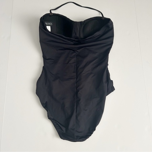 La Blanca Black Strapless One Piece Swimsuit - Picture 3 of 5